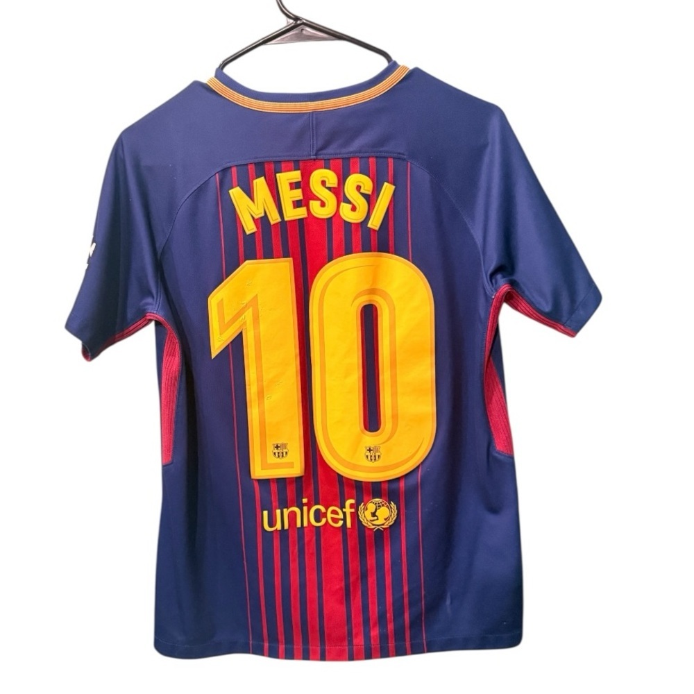 Nike FC Barcelona Home #10 Messi Soccer Football Jersey Youth Size XL 2017